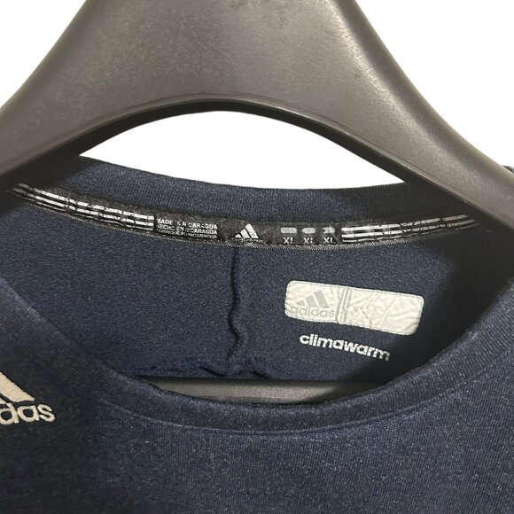 Adidas Michigan Wolverines Crew Neck Sweatshirt Graphic Logo Size XL Blue - Picture 3 of 6